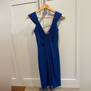 Maggy London dress, size 4. Stunning blue.  Pictures don’t do the dress justice.